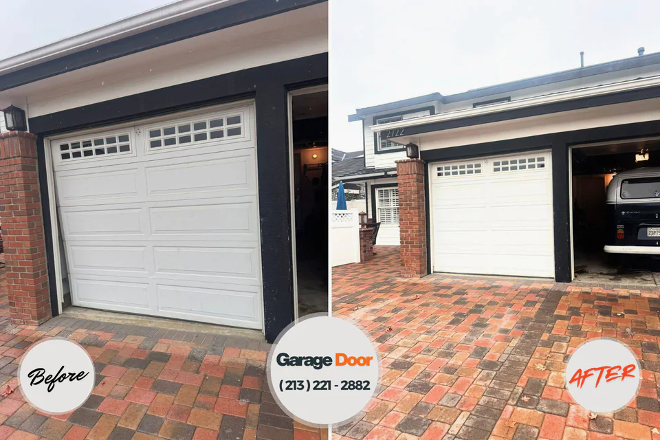 Before and after: garage door repair 60030